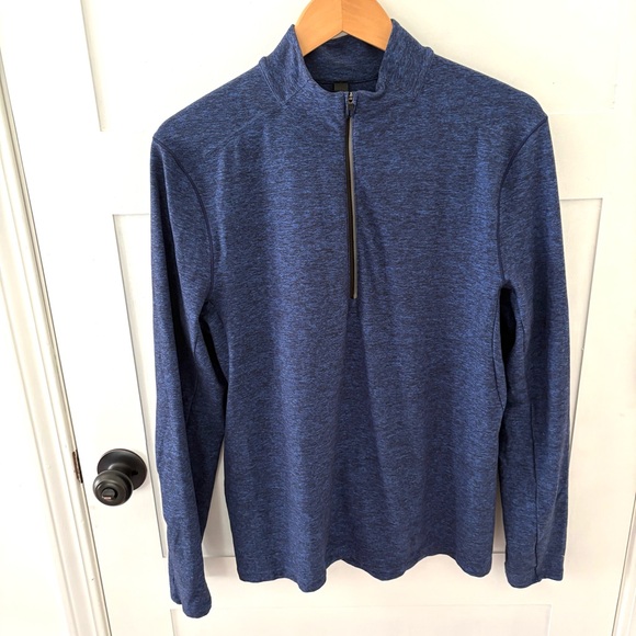 Lululemon Surge Warm 1/2 Zip Heathered Hero Blue. Size Medium. - Picture 2 of 14